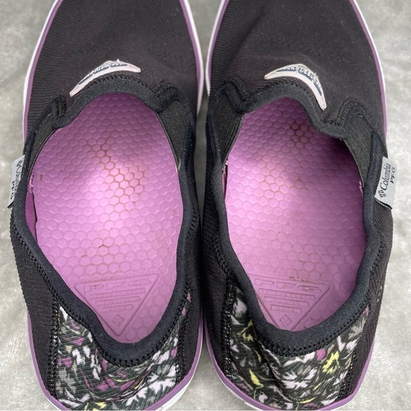 Columbia PFG Slack Water Slip-On Floral Print Heel Detail Shoes Size 8 - Picture 5 of 8
